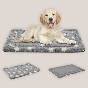NEW Empsign Grey Star Pattern Dog Crate Pad Pet Bed Reversible Medium for 20x30